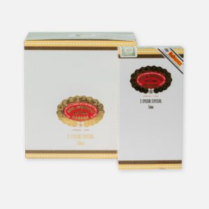 سيجار هويو دي مونتيري إبيكور إسبيسيال، في عبوة أنيقة بيضاء وذهبية.