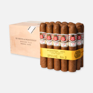 سيجار هويو دي مونتيري إبيكور رقم 2، تقديم أنيق وكلاسيكي.