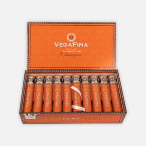 سيجار فيجافينا نيكاراجوا روبستو تيوب، في عبوة برتقالية نابضة بالحياة.