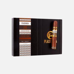 بلاسنسيا 151 كوسيتشا، سيجار فاخر، تغليف أنيق باللونين الأسود والذهبي.