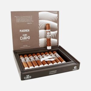 بلاسينسيا ألما ديل كامبو روبوستو، سيجار نيكاراغوي يدوي الصنع أنيق في علبة أنيقة.